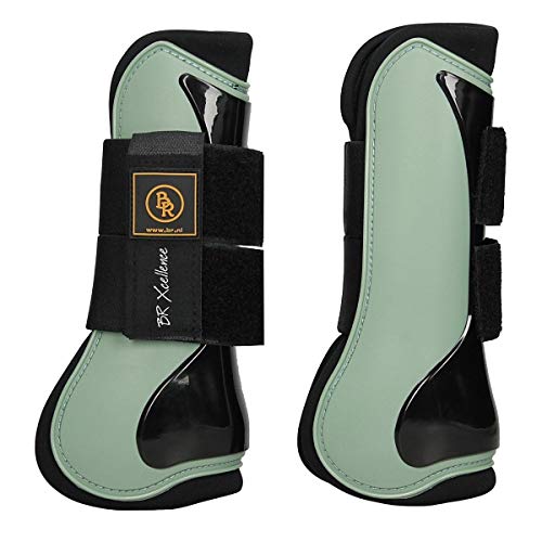 BR Gamaschen Sehnenschoner BR Xcellence PU Neoprene Futter Klettverschlüsse (Warmblut, iceberg green) von BR