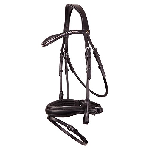 BR Trense Anatomical, Vollblut Cob, schwarz, Swarovski Kristalle Silber, € 159,95 BR Trense Anatomical, Vollblut Cob, schwarz, Swarovski Kristalle Silber, € 159,95 von BR