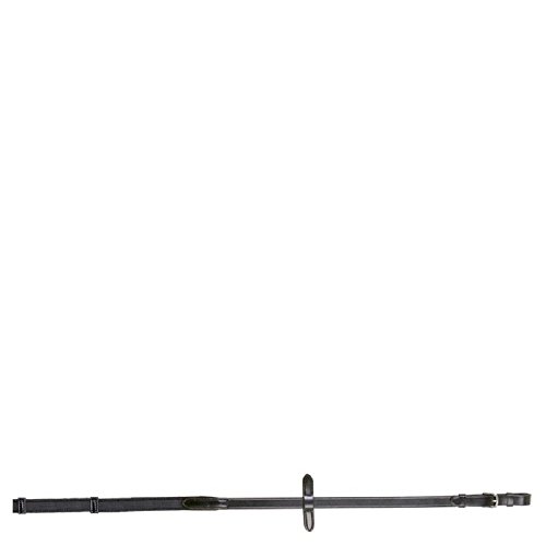 BR antislip Gurtzügel, gummiert, 19 mm, Gr. Warmblut (Schwarz/Silber) von BR