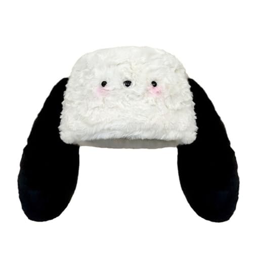 Hut für Mädchen mit Augen, pelziger Welpenhut, Geschenk, warm, Winter, Erwachsene, Teenager, pelzige Ohren, Winter-Foto-Requisiten, niedlicher Hund von BRABOSTON