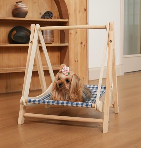 BRAVE NIUNIU Erhöhte Schaukel für Katzen und Kätzchen, perfekte Indoor-Katzenmöbel, Hundeschaukel, atmungsaktive Katzenhängematte, Kätzchenbett-Schaukel von BRAVE NIUNIU