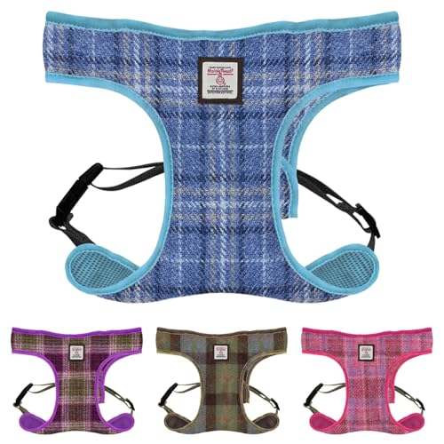 Harris Tweed Hundegeschirr, echte schottische Wolle, verstellbares und atmungsaktives Tartan-Geschirr, stilvolles und leichtes Haustierzubehör für kleine, mittelgroße und große Hunde Harris Tweed Hundegeschirr, echte schottische Wolle, verstellbares und atmungsaktives Tartan-Geschirr, stilvolles und leichtes Haustierzubehör für kleine, mittelgroße und große Hunde von BRAW CLANS TARTANS