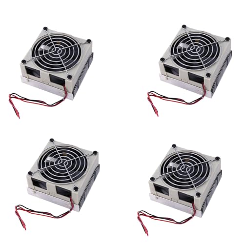 BRCUAT 4X DIY Thermoelektrischer Kühler Kühlung System Halbleiter Kühlsystem Kit Kühlkörper Peltier Kühler für 10 L Wasser von BRCUAT