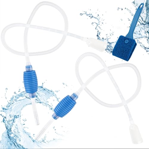 BREANIFULL Aquarium-Siphon-Pumpe, Hand-Siphon-Pumpe mit Bürste, Kiesreiniger, Aquarium-Reinigungsset für effiziente Aquarium-Wartung, einfache Handhabung, 2 Stück BREANIFULL Aquarium-Siphon-Pumpe, Hand-Siphon-Pumpe mit Bürste, Kiesreiniger, Aquarium-Reinigungsset für effiziente Aquarium-Wartung, einfache Handhabung, 2 Stück von BREANIFULL