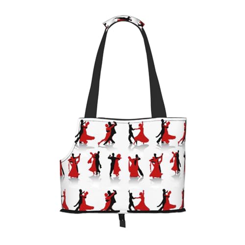 Ballroom Dance Print Pet Portable Shoulder Bag, Foldable Pet Bag (13.4 X 6.1 X 10.2 Inches) von BREAUX