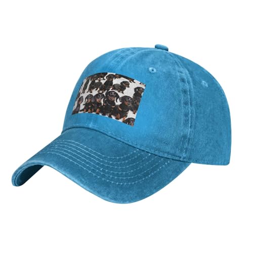 Baseballkappe mit Dackel und Weiner für Hunde, Cowboy, modischer Druck, verstellbare Baseballkappe, Erwachsene, lässige Kappe, gewaschene Cowboy-Mütze von BREAUX