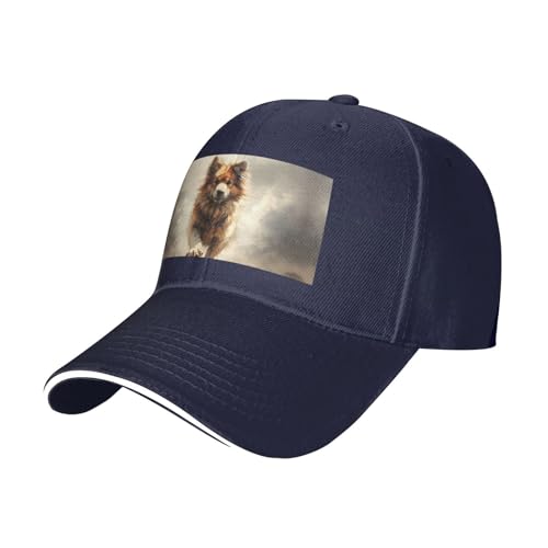 Breaux Baseballkappe mit Hundepfotenabdruck, unisex, legere Sandwich-Baseballkappe von BREAUX