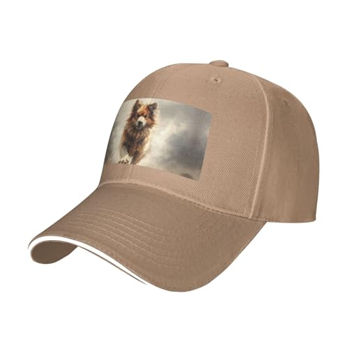 Breaux Baseballkappe mit Hundepfotenabdruck, unisex, legere Sandwich-Baseballkappe von BREAUX