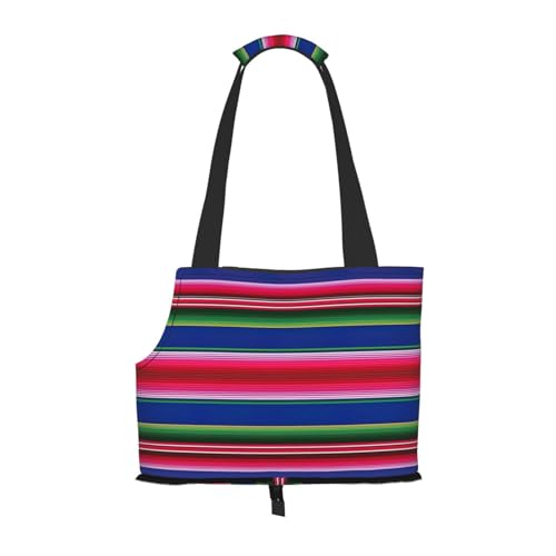 Bunte mexikanische Streifen. Tragbare Schultertasche für Haustiere, faltbar, 34 x 15 x 26 cm. Bunte mexikanische Streifen. Tragbare Schultertasche für Haustiere, faltbar, 34 x 15 x 26 cm. von BREAUX