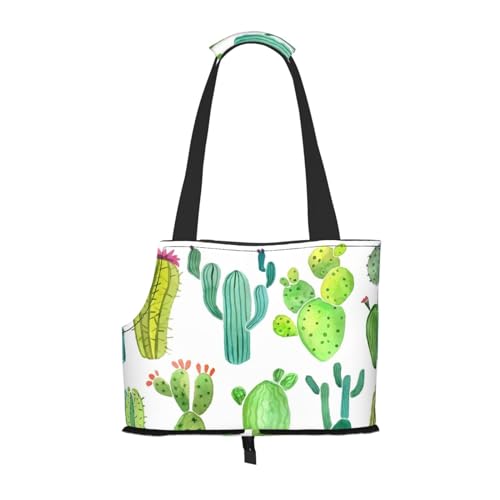 Cactus... Print Pet Portable Foldable Shoulder Bag Small and Medium Size Cat and Dog Portable Backpack von BREAUX