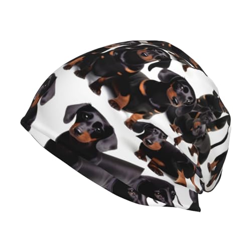 DNA-Kette mit Fotodruck, große Strickmütze, Winter, warme Mütze, Damen und Herren, Outdoor-Mütze, lockerer Schal, Dackel, Hund, Einheitsgröße DNA-Kette mit Fotodruck, große Strickmütze, Winter, warme Mütze, Damen und Herren, Outdoor-Mütze, lockerer Schal, Dackel, Hund, Einheitsgröße von BREAUX