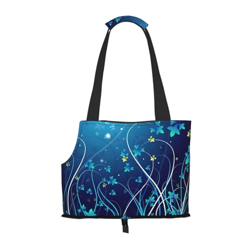 Tragbare Schultertasche für Haustiere, blau, Wirbelmuster, 34 x 15 x 26 cm. Tragbare Schultertasche für Haustiere, blau, Wirbelmuster, 34 x 15 x 26 cm. von BREAUX