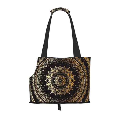 Tragbare Umhängetasche für Haustiere, Mandala-Druck, faltbare Haustiertasche (34 x 15 x 26 cm). von BREAUX