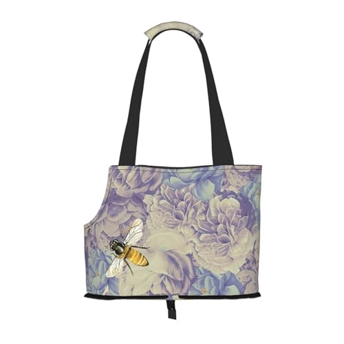 Tragbare Umhängetasche mit Bienen-Motiv, faltbar, 34 x 15 x 26 cm. von BREAUX