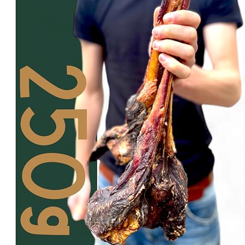 Ochsenziemer mit Fleischkeule 250g Kausnack mit Keule Hundeleckerli natürlich Rind mit Zahnreinigung von BREER'S PET FOOD