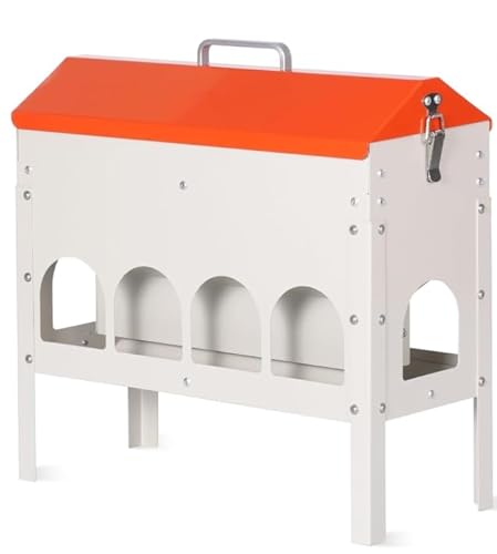 BREUAILY 10.0 kg Automatischer Hühner-Futterspender Edelstahl Geflügel Futterstation mit 10 Futteröffnungen und verstellbaren Beinen Wetterfest Kein Abfall Hühnertränke Futterspender für Hühner Enten BREUAILY 10.0 kg Automatischer Hühner-Futterspender Edelstahl Geflügel Futterstation mit 10 Futteröffnungen und verstellbaren Beinen Wetterfest Kein Abfall Hühnertränke Futterspender für Hühner Enten von BREUAILY