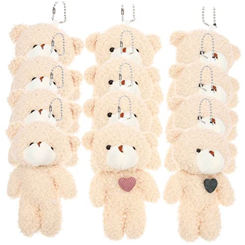BRIGHTFUFU 12stücke Plüsch Bären Schlüsselanhänger Pendants Bären Zum Dekorieren Von Taschen Rucksäcken Für Valentinstag Und Geburtstagsfeiern von BRIGHTFUFU