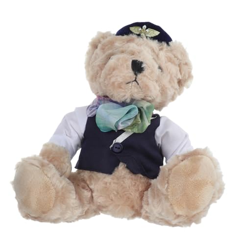 BRIGHTFUFU Bär Plüschpuppe Kuscheliges Stofftier für Jugendliche Partydeko Niedlicher Geschenkidee Sitzend von BRIGHTFUFU