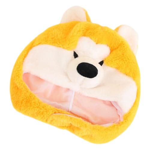 BRIGHTFUFU Party-Selfie-Hut Hundepartyhut Cartoon-Hut-Requisite lustig Haustier Fell tiermütze kulich Form The hat Hats kloburste Plüsch-Cosplay-Hut Hund Plüschmütze Kostümhut PP Baumwolle von BRIGHTFUFU
