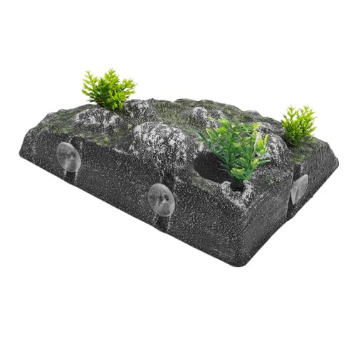 BRIGHTFUFU Schildkröten Terrassenplattform Für Aquarien Kletterrampe Und Ruheplatz Für Schildkröten Fels Landschaftselement Aus Sicherem Material Aquarium Dekor Für Reptilien Für von BRIGHTFUFU