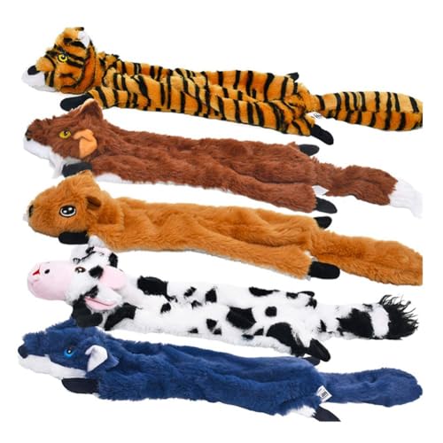 BRIUERG 5-Teiliges Quietschspielzeug für Hunde, Keine FüLlung, PlüSchhunde-Kauspielzeug für Kleine, MittelgroßE und GroßE Rassen, Kauspielzeug für Quietschende Haustiere,B BRIUERG 5-Teiliges Quietschspielzeug für Hunde, Keine FüLlung, PlüSchhunde-Kauspielzeug für Kleine, MittelgroßE und GroßE Rassen, Kauspielzeug für Quietschende Haustiere,B von BRIUERG