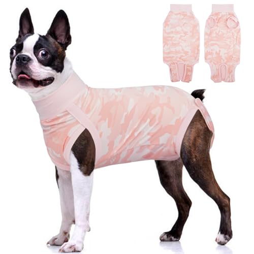 BRKURLEG Genesungsanzug für Hunde nach Operationen, Operationsanzug für Hunde, Katzen, weibliche Männer, Einteiler für Operationen bei Bauchwunden, Heilungsshirt, Ersatz für E-Halsband und Kegel (Rosa BRKURLEG Genesungsanzug für Hunde nach Operationen, Operationsanzug für Hunde, Katzen, weibliche Männer, Einteiler für Operationen bei Bauchwunden, Heilungsshirt, Ersatz für E-Halsband und Kegel (Rosa von BRKURLEG