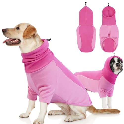 BRKURLEG Hunde-Kapuzenpullover mit Ohrwickeln, Rollkragen-Sweatshirt, beruhigender Kapuzenpullover, weicher Pullover, elastische Ohrenschutz, Kapuze für Lärm, warmer Fleece-Hundepullover für kaltes BRKURLEG Hunde-Kapuzenpullover mit Ohrwickeln, Rollkragen-Sweatshirt, beruhigender Kapuzenpullover, weicher Pullover, elastische Ohrenschutz, Kapuze für Lärm, warmer Fleece-Hundepullover für kaltes von BRKURLEG
