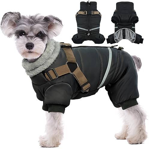 BRKURLEG Hundemantel, Winterjacke, Einteiler, warm, warm, reflektierend, wasserdicht, für kaltes Wetter, Wandern, Größe XXL von BRKURLEG