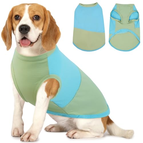 BRKURLEG Kühlende Sommer-Shirts für kleine, mittelgroße und große Hunde, Blaugrün, Größe XXL BRKURLEG Kühlende Sommer-Shirts für kleine, mittelgroße und große Hunde, Blaugrün, Größe XXL von BRKURLEG