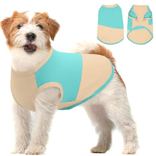 BRKURLEG Sommer-Hunde-Shirt, atmungsaktiv, weich, kühlende Weste für den Sommer, schnell trocknend, leicht, ärmellos, grüngelb, Größe S BRKURLEG Sommer-Hunde-Shirt, atmungsaktiv, weich, kühlende Weste für den Sommer, schnell trocknend, leicht, ärmellos, grüngelb, Größe S von BRKURLEG