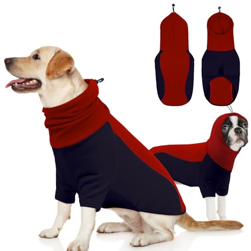 BRKURLEG Warmer Hunde-Kapuzenpullover, Hunde-Angstjacke mit Ohrwickel, Hunde-Fleece-Hemd, verstellbar, ruhige Kopfbedeckung, Ärmel, Winter, weich, beruhigende Westen für Hunde und Katzen mit BRKURLEG Warmer Hunde-Kapuzenpullover, Hunde-Angstjacke mit Ohrwickel, Hunde-Fleece-Hemd, verstellbar, ruhige Kopfbedeckung, Ärmel, Winter, weich, beruhigende Westen für Hunde und Katzen mit von BRKURLEG