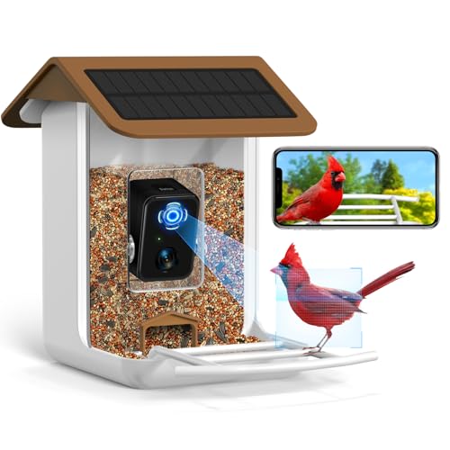 BROAIMX Smart Bird Feeder Camera, Free AI Forever, 1080P HD Camera Auto Capture Bird Videos & Solar Panel, App Benachrichtigung Wenn Vögel erkannt werden, Vogelhaus mit Eingebautem Zwei-Wege-Mikrofon BROAIMX Smart Bird Feeder Camera, Free AI Forever, 1080P HD Camera Auto Capture Bird Videos & Solar Panel, App Benachrichtigung Wenn Vögel erkannt werden, Vogelhaus mit Eingebautem Zwei-Wege-Mikrofon von BROAIMX