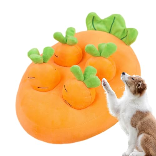BROLEO Hundespielzeug Karottenfarm,Hundekarotten-Plüschtier - Karottensammler Katzenspielzeug,Karotten-Ziehspielzeug, Ananas- und Erdbeerpflückpuppen für Welpen, Kätzchen, kleine Hunde von BROLEO