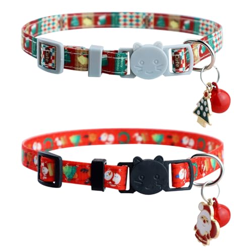 BRTNUP 2 Stück Weihnachten Hundehalsband einstellbar Weihnachten Haustier Halsband Schneemann Santa Xmas Hundehalsband mit Jingle Bell Weihnachten Nylon Hundehalsband für Kleine Haustiere BRTNUP 2 Stück Weihnachten Hundehalsband einstellbar Weihnachten Haustier Halsband Schneemann Santa Xmas Hundehalsband mit Jingle Bell Weihnachten Nylon Hundehalsband für Kleine Haustiere von BRTNUP