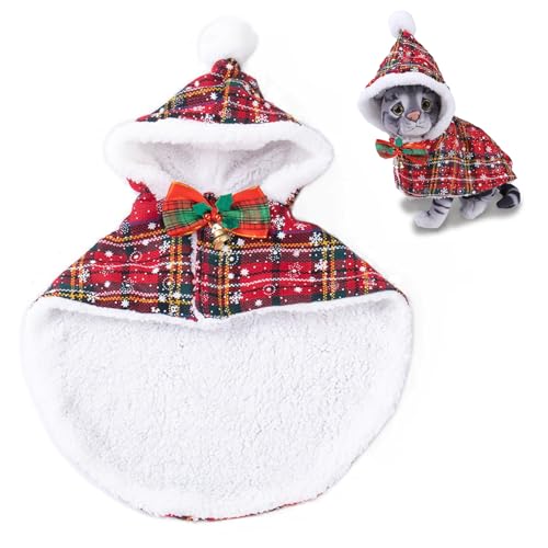 BRTNUP Haustier Weihnachtskostüm Umhang Hund Katze Hundekostüm Weihnachten Umhang Katzen Haustier Weihnachtskleidung Winter Umhang für Katzen Kleine Hunde BRTNUP Haustier Weihnachtskostüm Umhang Hund Katze Hundekostüm Weihnachten Umhang Katzen Haustier Weihnachtskleidung Winter Umhang für Katzen Kleine Hunde von BRTNUP