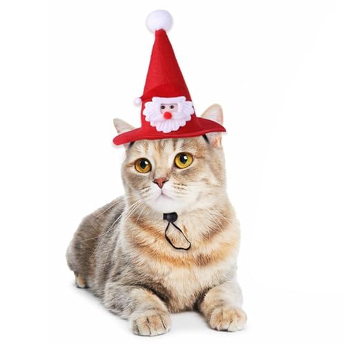 BRTNUP Haustier Weihnachtsmütze Katzen und Hunde Xmas Hut Rot Santa Hut Weihnachten Kopf tragen Zubehör für Welpen Katze Kätzchen BRTNUP Haustier Weihnachtsmütze Katzen und Hunde Xmas Hut Rot Santa Hut Weihnachten Kopf tragen Zubehör für Welpen Katze Kätzchen von BRTNUP