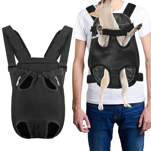 Hunderucksack,Tragerucksack für kleine Hunde,Hunderucksack bis 5kg,Atmungsaktiv Faltbare,Haustier Tragbar Reisetasche, Katzenrucksack für Camping (M) von BRTNUP