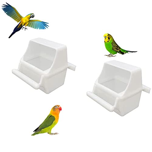 BRYHZKCM Futterspender für Vögel, klein, zum Aufhängen, Kunststoff, 2 Stück von BRYHZKCM