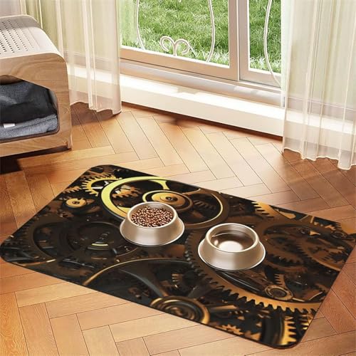 Cool Steampunk Gears Hundefuttermatte, saugfähige Futtermatte für Futter- und Wassernäpfe, rutschfeste Platzierungsunterlage für Böden, wasserdicht, schnell trocknend, Wasserspendermatte für Hunde Cool Steampunk Gears Hundefuttermatte, saugfähige Futtermatte für Futter- und Wassernäpfe, rutschfeste Platzierungsunterlage für Böden, wasserdicht, schnell trocknend, Wasserspendermatte für Hunde von BSCKKDMN