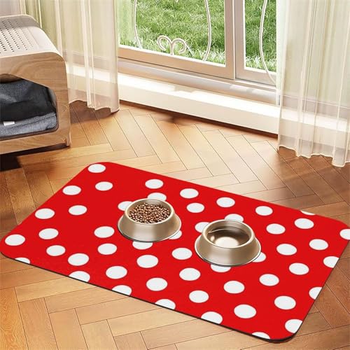 Hundefuttermatte, saugfähige Futtermatte für Futter- und Wassernäpfe, rutschfeste Platzierunterlage für Böden, wasserdicht, schnell trocknend, Wasserspendermatte für Hunde, Welpen, Katzen, 40,6 x 61 Hundefuttermatte, saugfähige Futtermatte für Futter- und Wassernäpfe, rutschfeste Platzierunterlage für Böden, wasserdicht, schnell trocknend, Wasserspendermatte für Hunde, Welpen, Katzen, 40,6 x 61 von BSCKKDMN