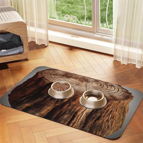 Stump of Oak Tree Hundefuttermatte, saugfähige Futtermatte für Futter- und Wassernäpfe, rutschfeste Platzierunterlage für Böden, wasserdicht, schnell trocknend, Wasserspendermatte für Hunde, Welpen Stump of Oak Tree Hundefuttermatte, saugfähige Futtermatte für Futter- und Wassernäpfe, rutschfeste Platzierunterlage für Böden, wasserdicht, schnell trocknend, Wasserspendermatte für Hunde, Welpen von BSCKKDMN