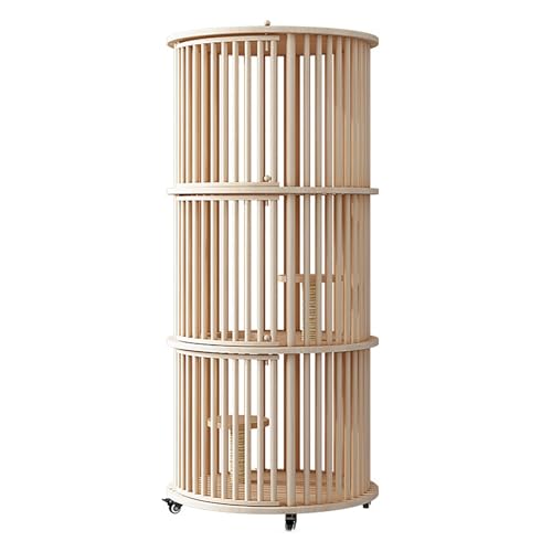 Katzenkäfig for den Innenbereich, Katzengehege, Haustierkäfig, 1/2/3-lagig, Haustierkäfige for Katzen, großer Katzenkäfig aus Massivholz, for den Innenbereich, DIY-Katzenkäfig, Balkon, mit Rollen an d Katzenkäfig for den Innenbereich, Katzengehege, Haustierkäfig, 1/2/3-lagig, Haustierkäfige for Katzen, großer Katzenkäfig aus Massivholz, for den Innenbereich, DIY-Katzenkäfig, Balkon, mit Rollen an d von BSDIAOSU