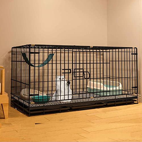 Laufstall for Haustiere for Kleintiere, Laufstall for Kaninchen, Katzenkäfige for den Innenbereich, groß, mit Katzentoilette, verschlüsseltes Metallmaterial, praktisch und leicht zu reinigen, 70 50 60 Laufstall for Haustiere for Kleintiere, Laufstall for Kaninchen, Katzenkäfige for den Innenbereich, groß, mit Katzentoilette, verschlüsseltes Metallmaterial, praktisch und leicht zu reinigen, 70 50 60 von BSDIAOSU