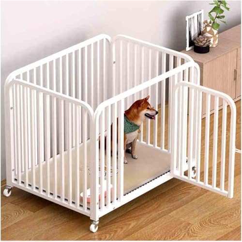 Welpenlaufstall Welpengehege Leichter Hundelaufstall Haustier-Übungsstall Tragbarer Hochleistungs-Haustier-Übungszaun Welpenstall mit Tür DIY-Haustierzaun aus Metall for den Innenbereich(White,PADDED- Welpenlaufstall Welpengehege Leichter Hundelaufstall Haustier-Übungsstall Tragbarer Hochleistungs-Haustier-Übungszaun Welpenstall mit Tür DIY-Haustierzaun aus Metall for den Innenbereich(White,PADDED- von BSDIAOSU