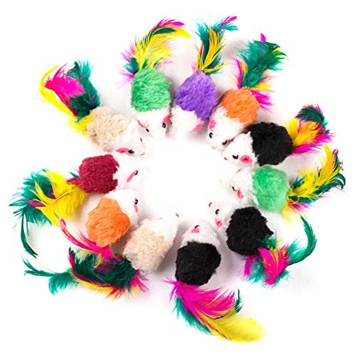 BSDIHRIWEJFHSIE 10 Stück Pet Cat Toys Falsche Maus Mini Lustiges Spielzeug für Katzen mit Buntem Federplüsch Mini Mouse Toys Pet Supplies-03, Spanien BSDIHRIWEJFHSIE 10 Stück Pet Cat Toys Falsche Maus Mini Lustiges Spielzeug für Katzen mit Buntem Federplüsch Mini Mouse Toys Pet Supplies-03, Spanien von BSDIHRIWEJFHSIE
