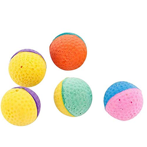 BSDIHRIWEJFHSIE 5Pcs Cat Latex Balls Spielzeug Set Elastic Interactive Cat Foam Ball Spielzeug Kitten Bite Ball Haustier Zubehör Set Pet Supplies-5pcs, Zufällige Farbe BSDIHRIWEJFHSIE 5Pcs Cat Latex Balls Spielzeug Set Elastic Interactive Cat Foam Ball Spielzeug Kitten Bite Ball Haustier Zubehör Set Pet Supplies-5pcs, Zufällige Farbe von BSDIHRIWEJFHSIE