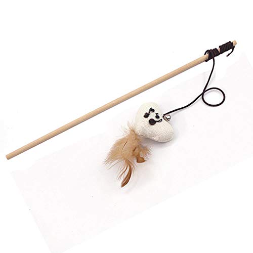 BSDIHRIWEJFHSIE Cartoon Haustier Katze Teaser Spielzeug Feder Holz Rod Maus Spielzeug Mit Mini Bell Cat Catcher Teaser Holzstab Katze Interaktives Spielzeug-2 BSDIHRIWEJFHSIE Cartoon Haustier Katze Teaser Spielzeug Feder Holz Rod Maus Spielzeug Mit Mini Bell Cat Catcher Teaser Holzstab Katze Interaktives Spielzeug-2 von BSDIHRIWEJFHSIE