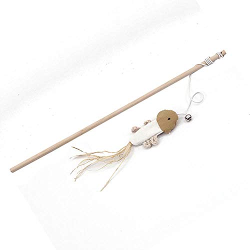 BSDIHRIWEJFHSIE Cartoon Haustier Katze Teaser Spielzeug Feder Holz Rod Maus Spielzeug Mit Mini Bell Cat Catcher Teaser Holzstab Katze Interaktives Spielzeug-5 BSDIHRIWEJFHSIE Cartoon Haustier Katze Teaser Spielzeug Feder Holz Rod Maus Spielzeug Mit Mini Bell Cat Catcher Teaser Holzstab Katze Interaktives Spielzeug-5 von BSDIHRIWEJFHSIE