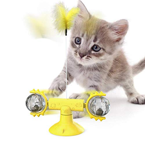 BSDIHRIWEJFHSIE Neues Haustier Spielzeug liefert Katzenspielzeug Plattenspieler necken Katze Stick Vent Balance Auto Haustier Sport Becher Frühling Mann-MIAU Ball gelb, Original BSDIHRIWEJFHSIE Neues Haustier Spielzeug liefert Katzenspielzeug Plattenspieler necken Katze Stick Vent Balance Auto Haustier Sport Becher Frühling Mann-MIAU Ball gelb, Original von BSDIHRIWEJFHSIE