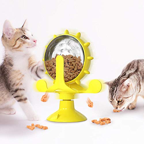 BSDIHRIWEJFHSIE Treat Leaking Cat Toy Interaktives drehbares Rad Spielzeug Katzen Kätzchen Hunde Haustier Produkte Zubehör für -gelb, mit Box BSDIHRIWEJFHSIE Treat Leaking Cat Toy Interaktives drehbares Rad Spielzeug Katzen Kätzchen Hunde Haustier Produkte Zubehör für -gelb, mit Box von BSDIHRIWEJFHSIE